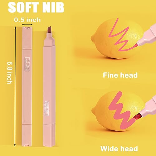 12Pcs Aesthetic Cute Highlighters Bible Pastel Highlighters and Pens no bleed Assorted Colors Highlighters for School Supplies and Office Journal DIY Home - ADOREbyEller