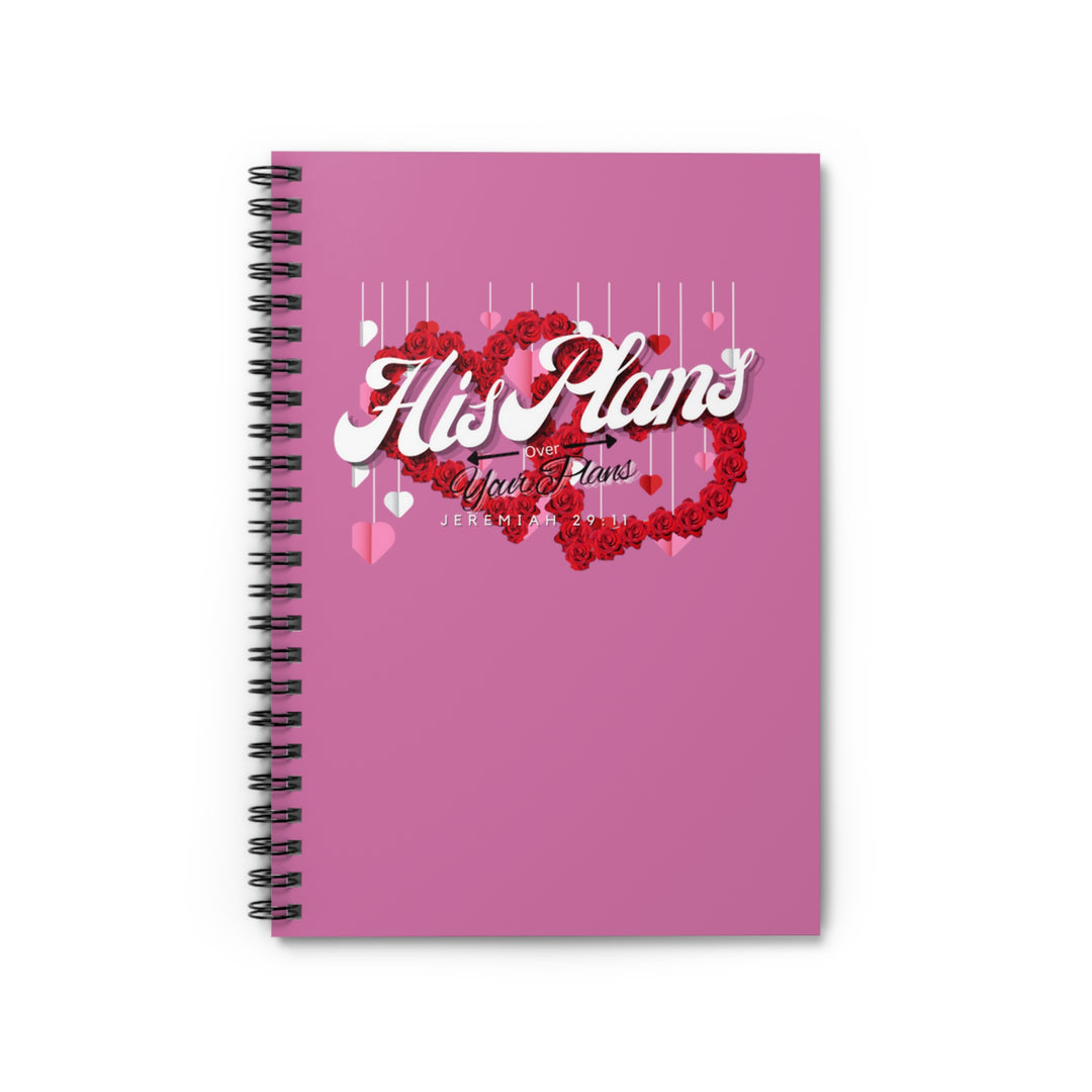 Pink/Red Spiral Notebook - Ruled Line - ADOREbyEller