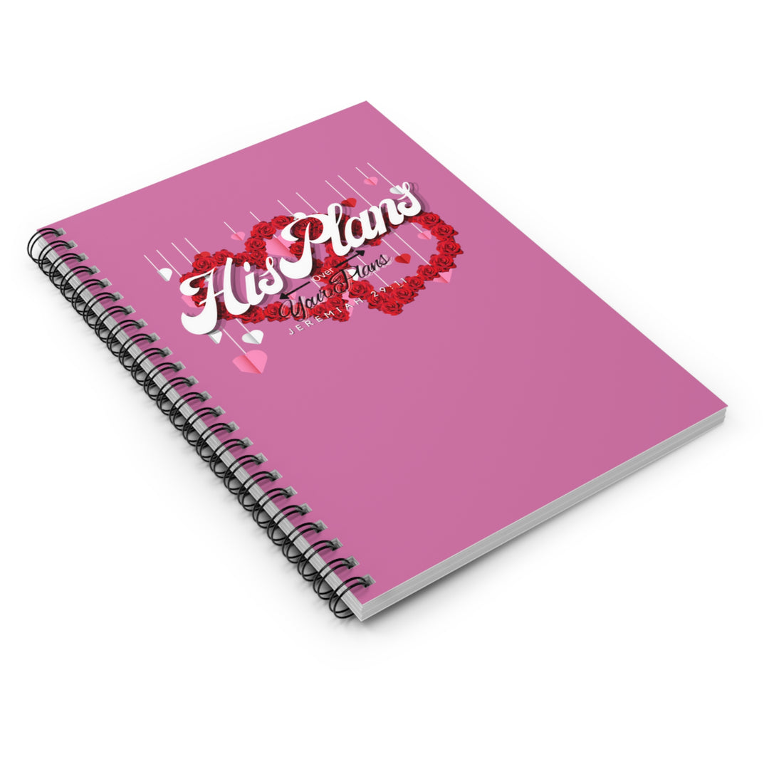 Pink/Red Spiral Notebook - Ruled Line - ADOREbyEller