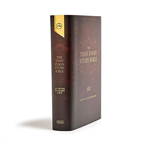 CSB Tony Evans Study Bible, Hardcover, Black Letter, Study Notes and Commentary, Articles, Videos, Charts, Easy-to-Read Bible Serif Type - ADOREbyEller