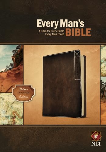 Every Man's Bible: New Living Translation, Deluxe Explorer Edition (LeatherLike, Brown) – Study Bible for Men with Study Notes, Book Introductions, and 44 Charts - ADOREbyEller