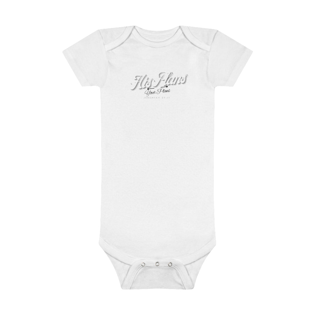 His Plans Over Your Plans - Baby Short Sleeve Onesie® - ADOREbyEller