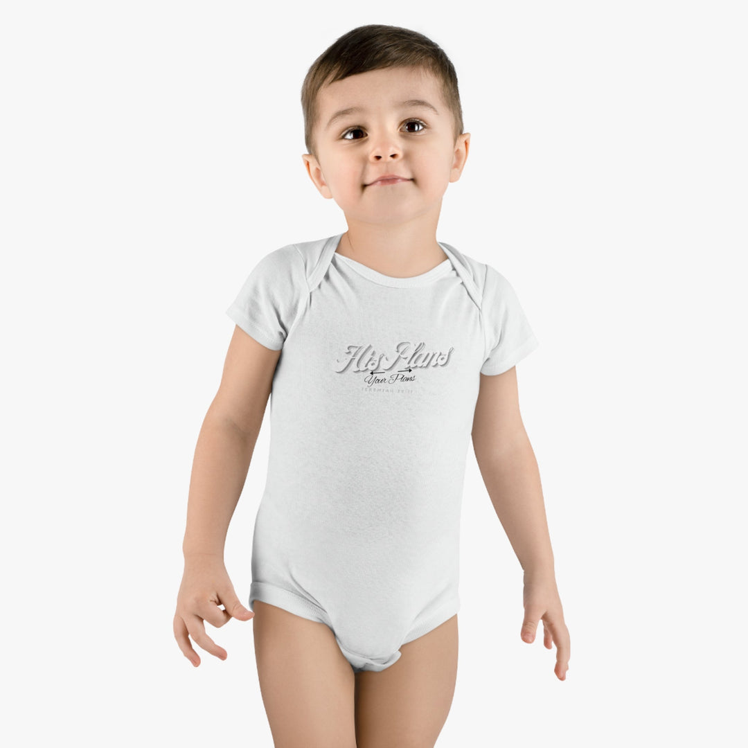 His Plans Over Your Plans - Baby Short Sleeve Onesie® - ADOREbyEller