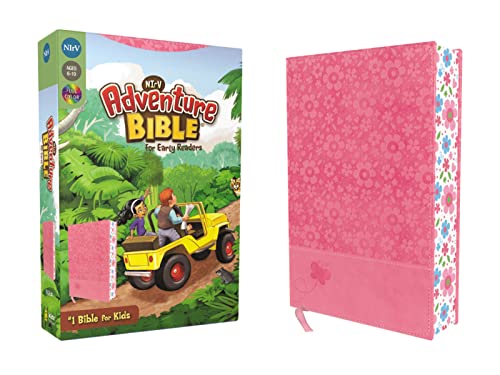 NIrV, Adventure Bible for Early Readers, Leathersoft, Pink, Full Color - ADOREbyEller