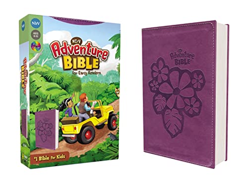 NIrV, Adventure Bible for Early Readers, Leathersoft, Purple, Full Color - ADOREbyEller