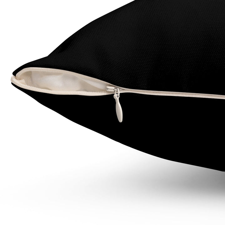 Black Spun Polyester Square Pillow - ADOREbyEller
