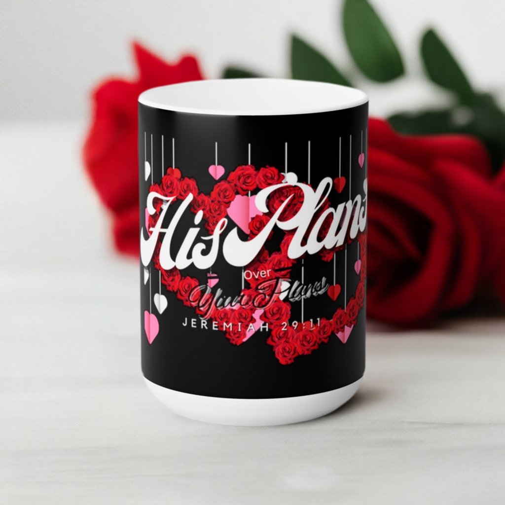 Black/Red Ceramic Mug 15oz - ADOREbyEller