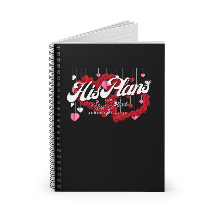 Black/Red Spiral Notebook - Ruled Line - ADOREbyEller