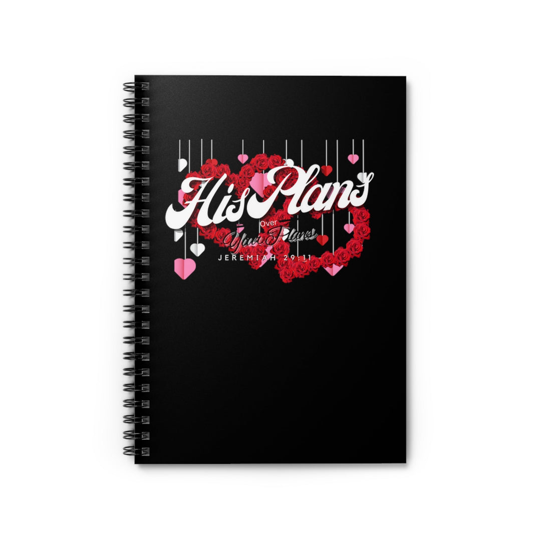 Black/Red Spiral Notebook - Ruled Line - ADOREbyEller