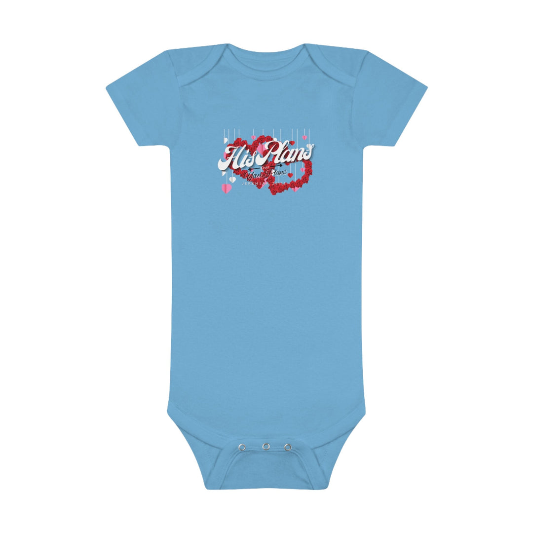 His Plans Over Your Plans - Baby Short Sleeve Onesie® - ADOREbyEller