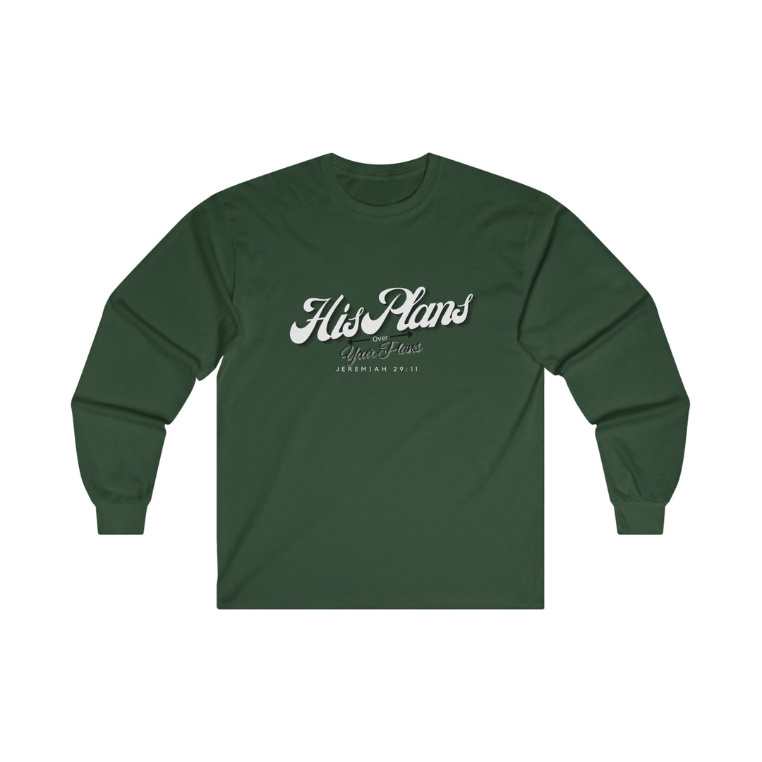 His Plans Over Your Plans - Unisex Adult Long Sleeve Tee - ADOREbyEller