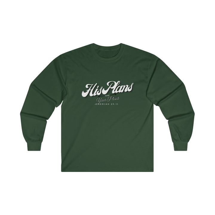His Plans Over Your Plans - Unisex Adult Long Sleeve Tee - ADOREbyEller