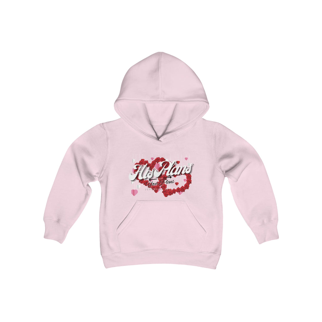 His Plans Over Your Plans - Youth Hooded Sweatshirt - ADOREbyEller