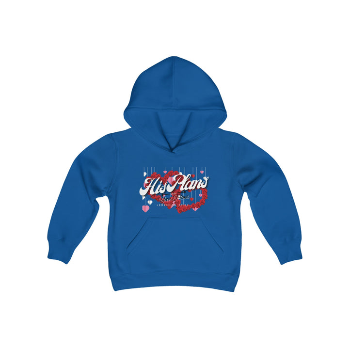 His Plans Over Your Plans - Youth Hooded Sweatshirt - ADOREbyEller