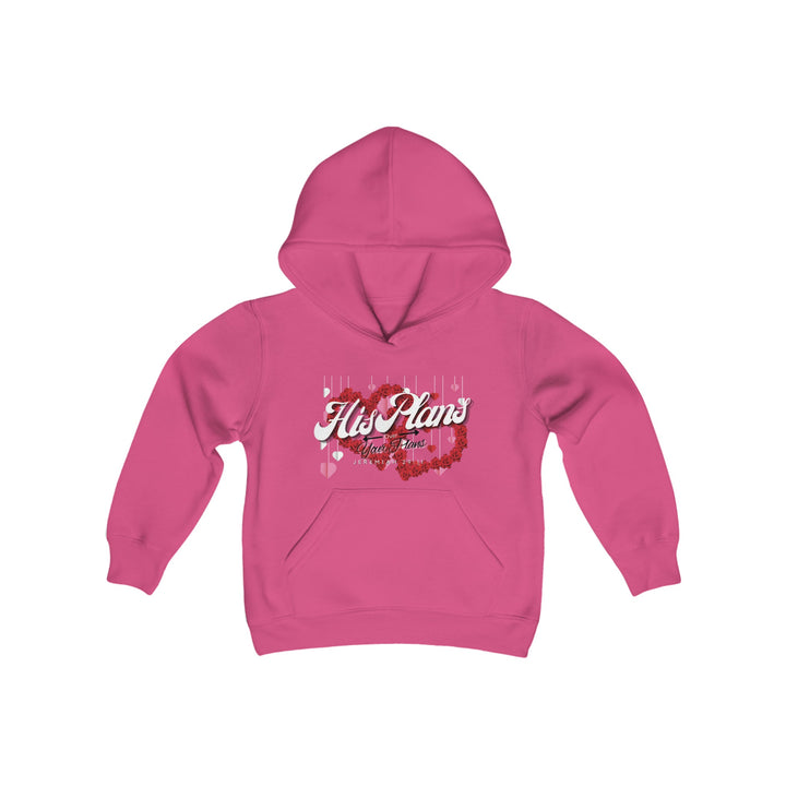 His Plans Over Your Plans - Youth Hooded Sweatshirt - ADOREbyEller