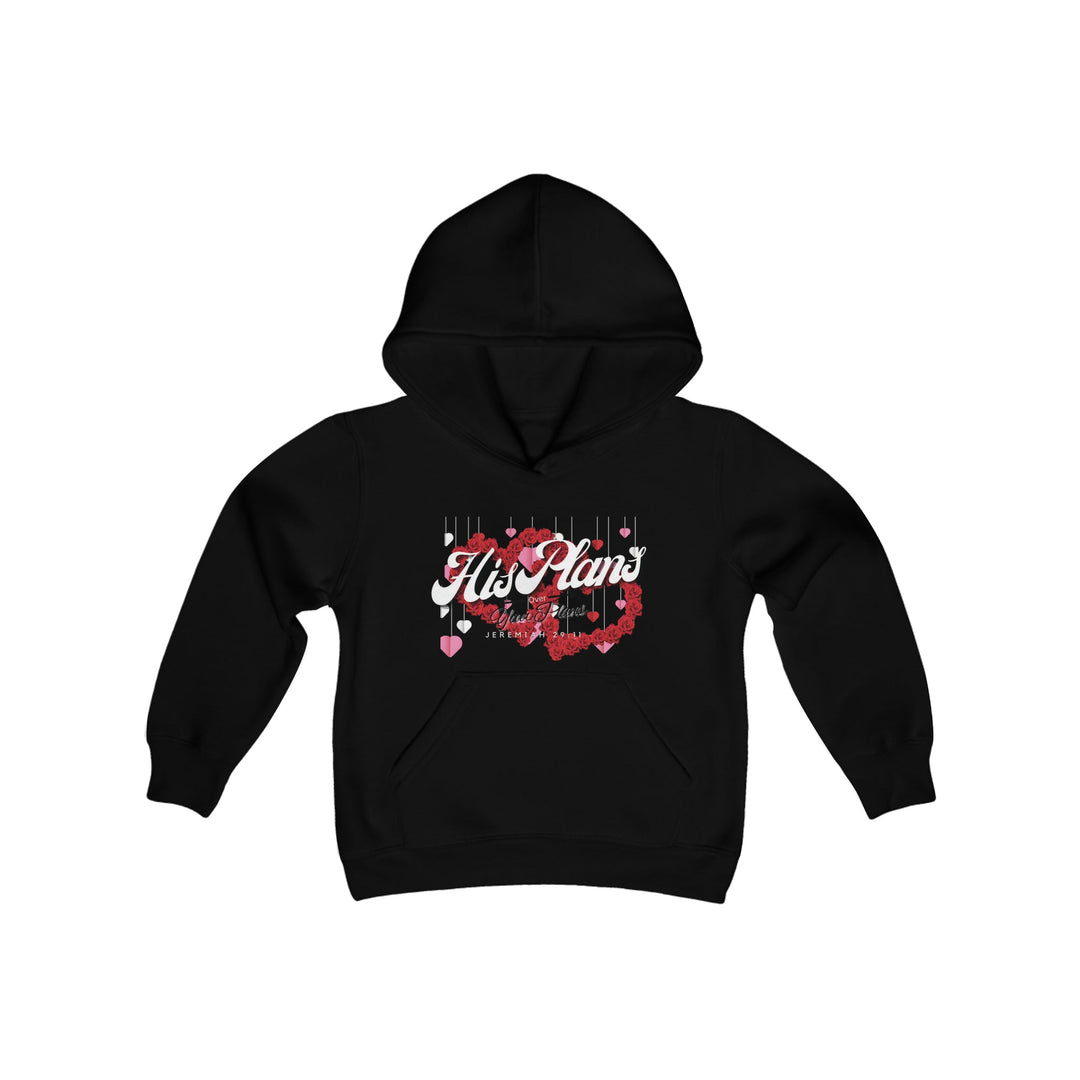 His Plans Over Your Plans - Youth Hooded Sweatshirt - ADOREbyEller