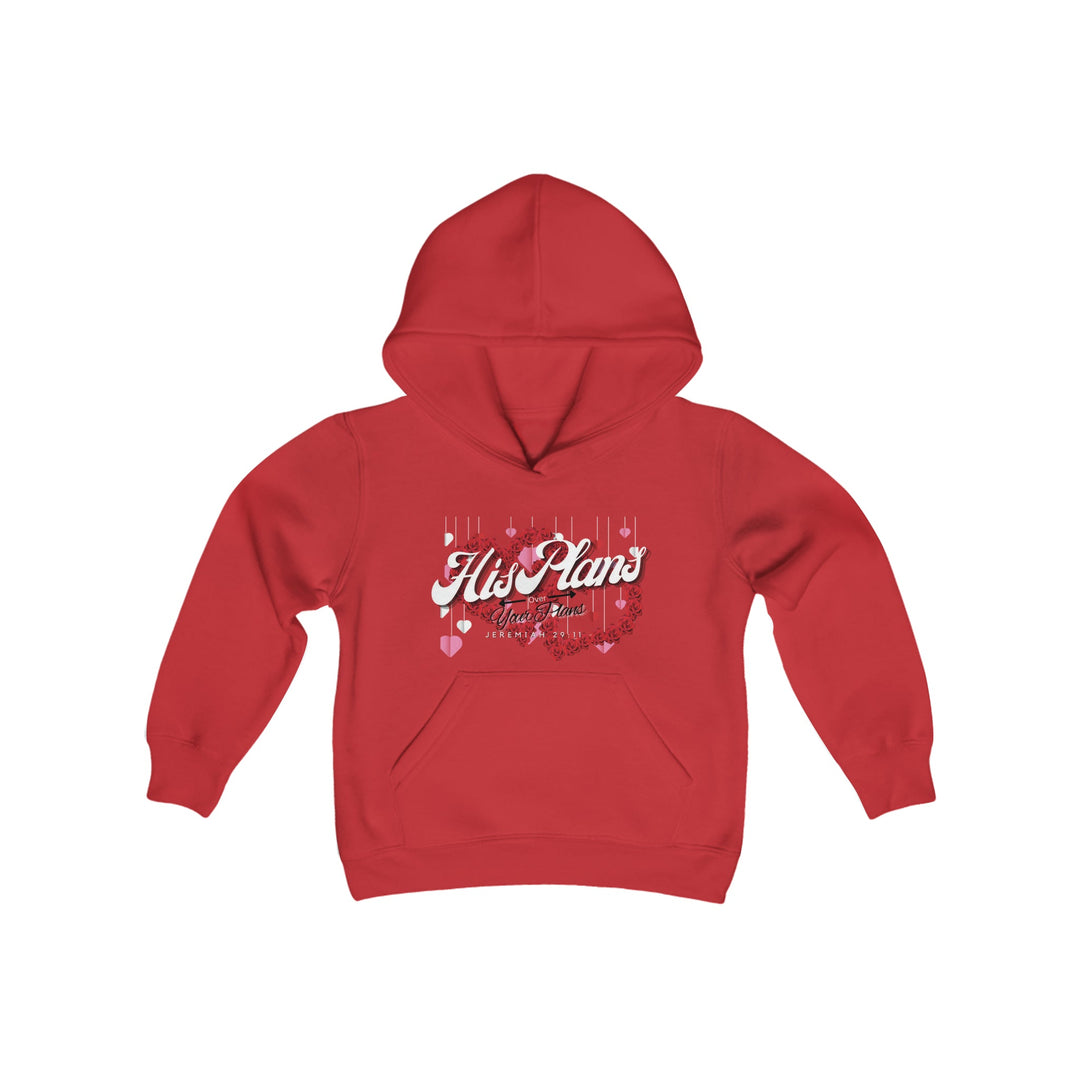 His Plans Over Your Plans - Youth Hooded Sweatshirt - ADOREbyEller