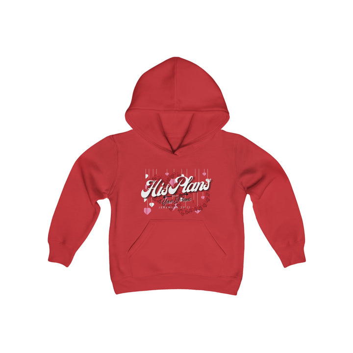 His Plans Over Your Plans - Youth Hooded Sweatshirt - ADOREbyEller