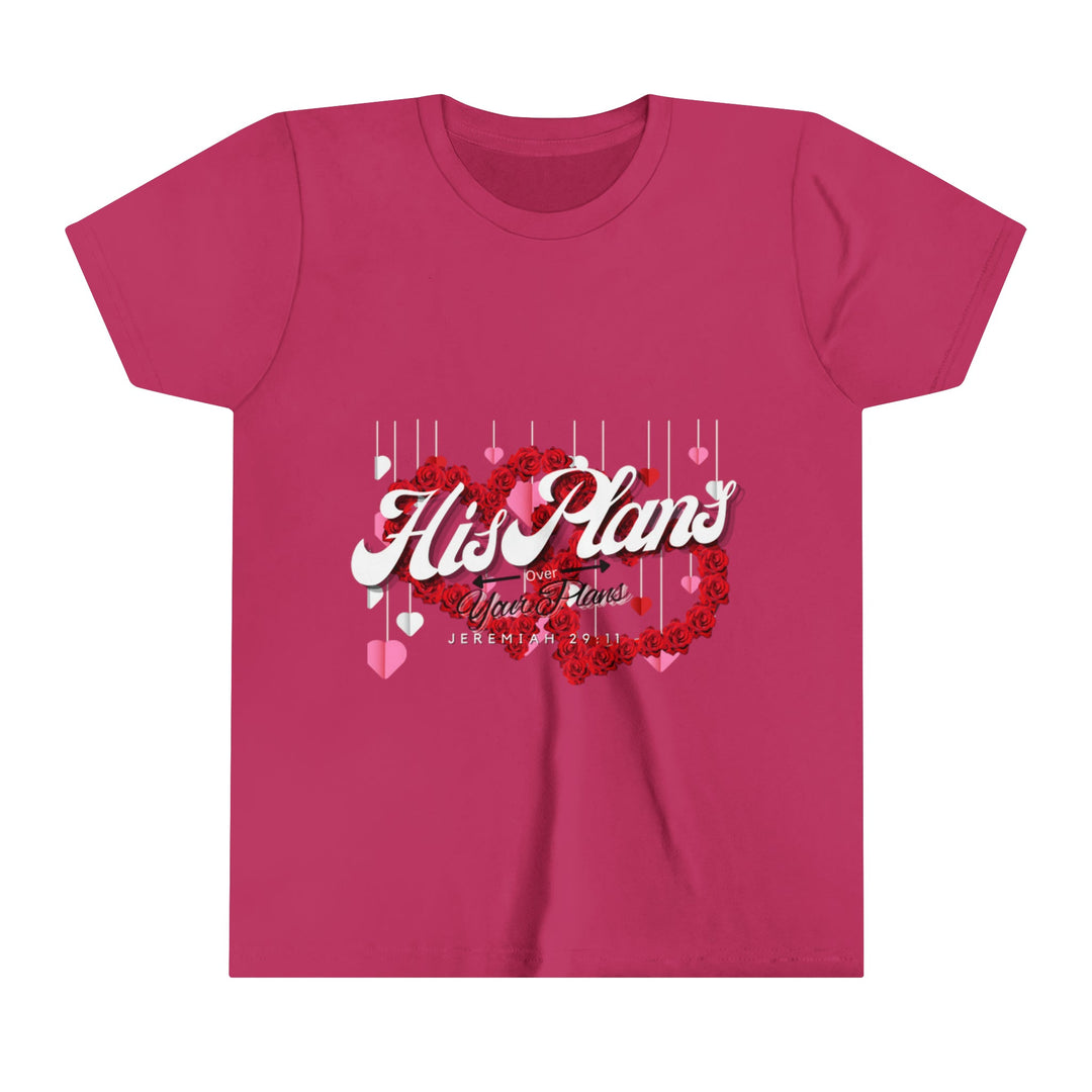 His Plans Over Your Plans - Youth Short Sleeve Tee - ADOREbyEller
