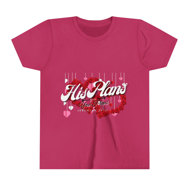 His Plans Over Your Plans - Youth Short Sleeve Tee - ADOREbyEller