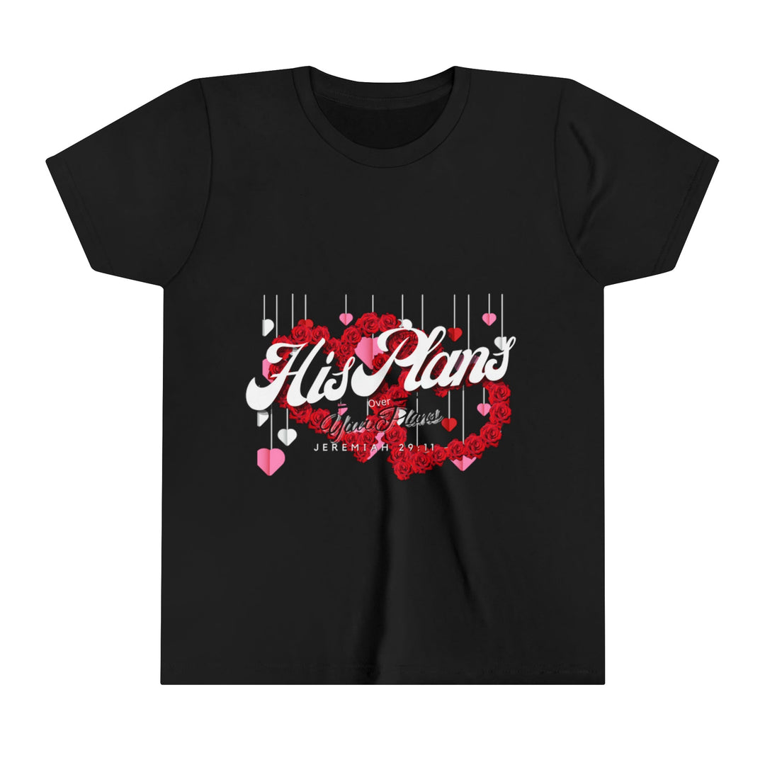 His Plans Over Your Plans - Youth Short Sleeve Tee - ADOREbyEller