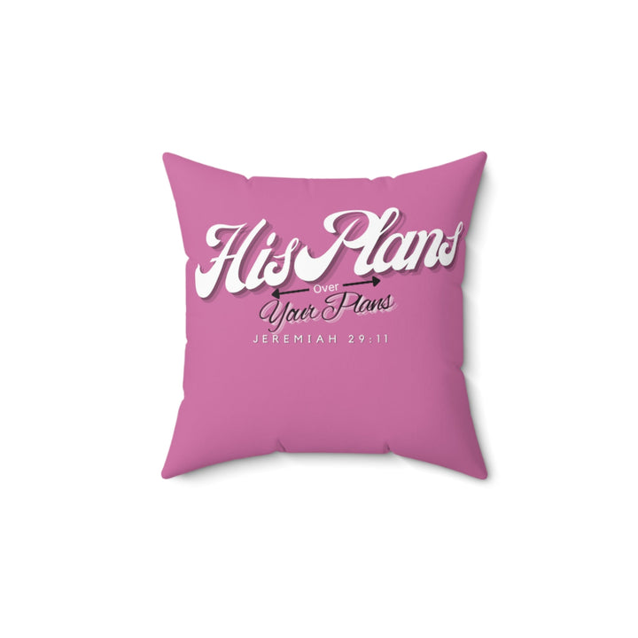 Pink Spun Polyester Square Pillow - ADOREbyEller