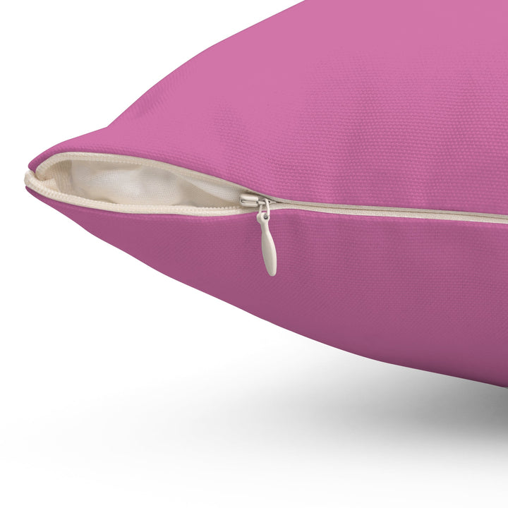 Pink Spun Polyester Square Pillow - ADOREbyEller