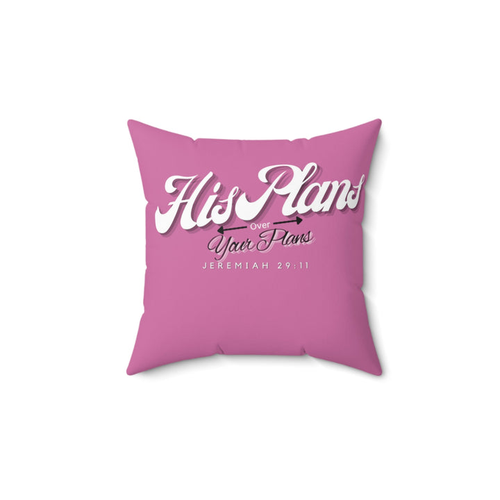 Pink Spun Polyester Square Pillow - ADOREbyEller