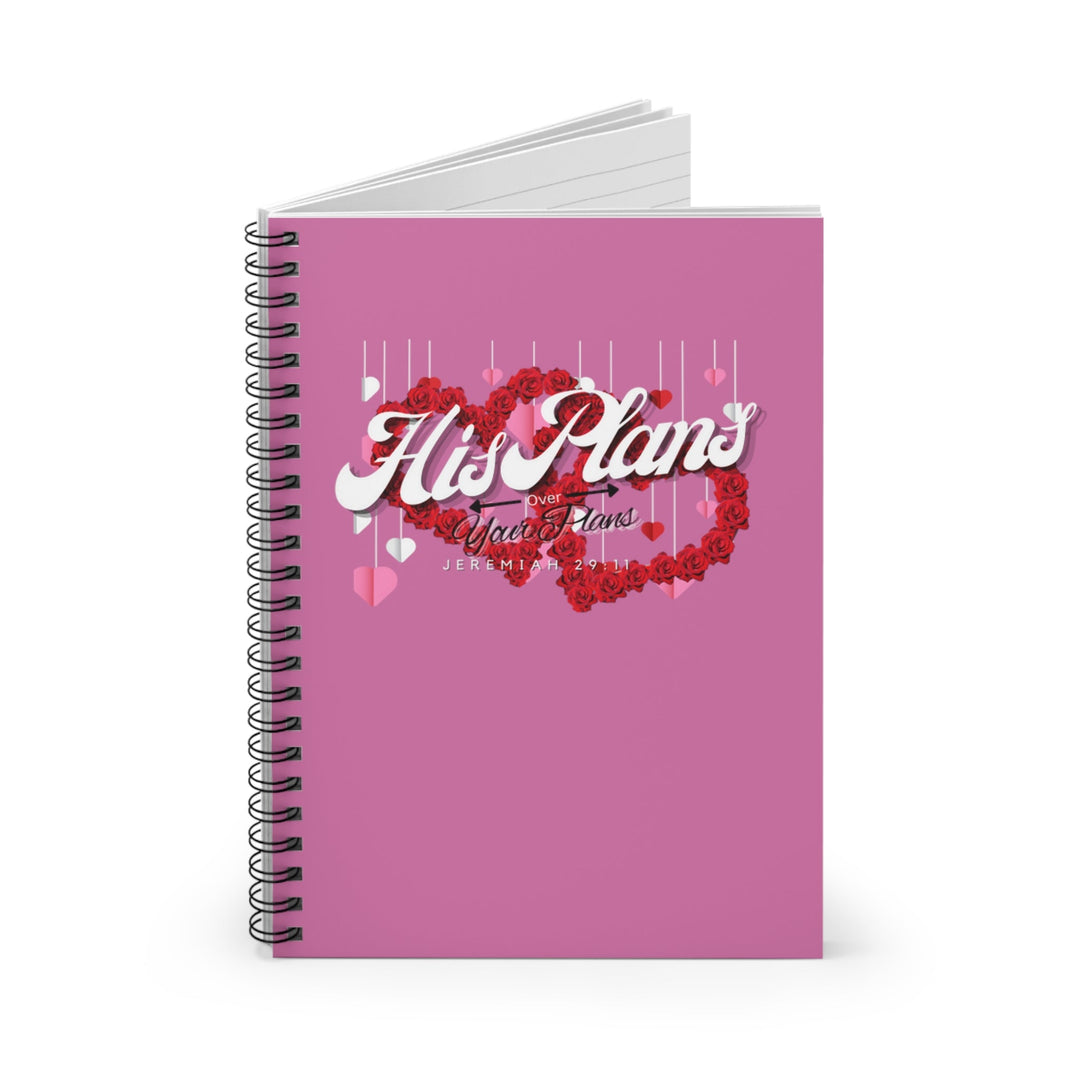 Pink/Red Spiral Notebook - Ruled Line - ADOREbyEller