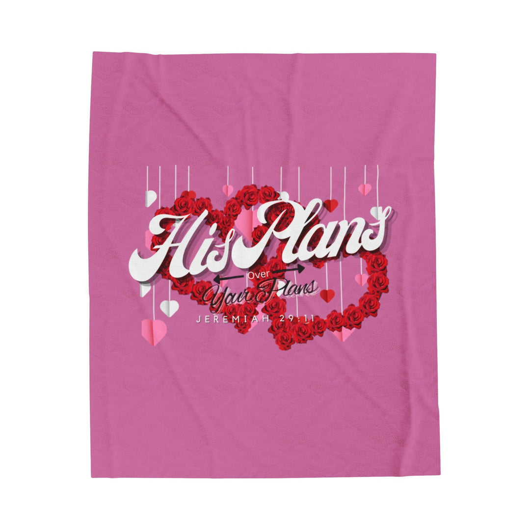 Pink/Red Velveteen Plush Blanket - ADOREbyEller