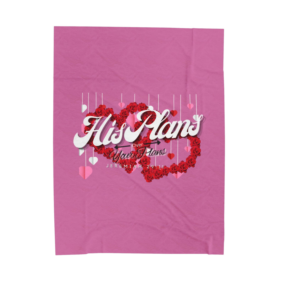 Pink/Red Velveteen Plush Blanket - ADOREbyEller