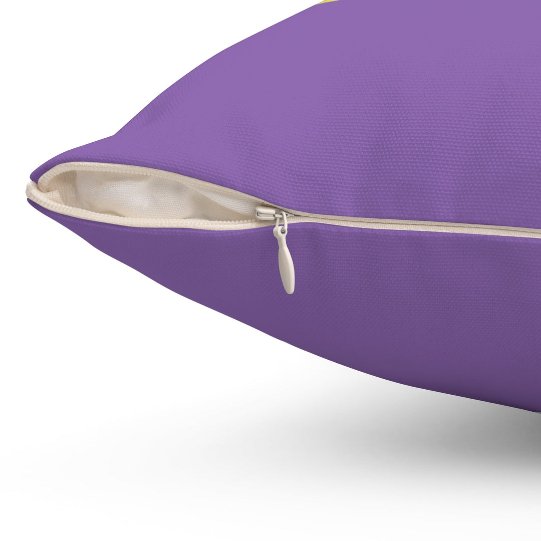 Purple Spun Polyester Square Pillow - ADOREbyEller