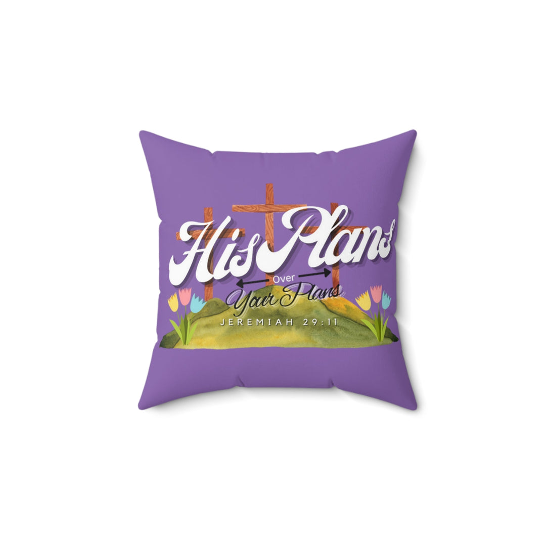 Purple Spun Polyester Square Pillow - ADOREbyEller
