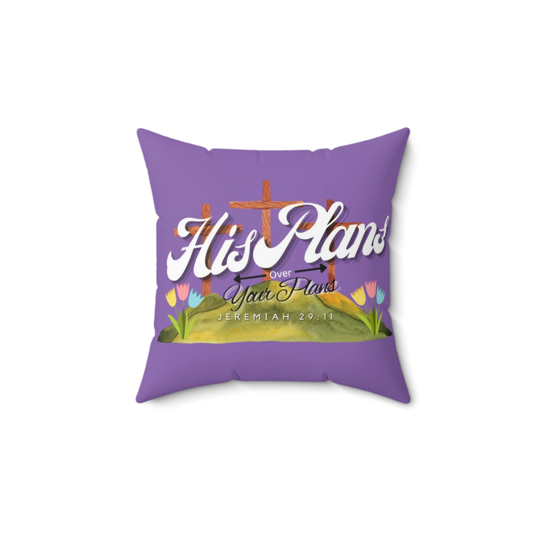 Purple Spun Polyester Square Pillow - ADOREbyEller